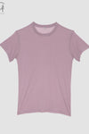 BASERANGE Classic Bamboo Fiber and Cotton Slim Fit T-shirt Series Collection Round Neck Bottoming Shirt France BAS-TOCT-BL-AU24-ZI Purple